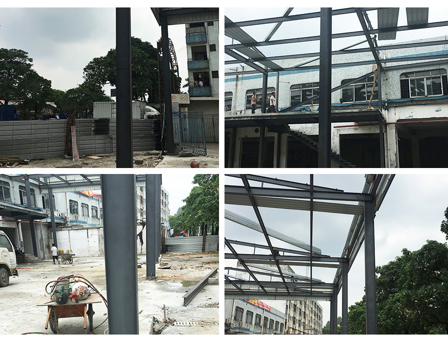 4S店明框玻璃幕墻建筑項目施工進(jìn)行時